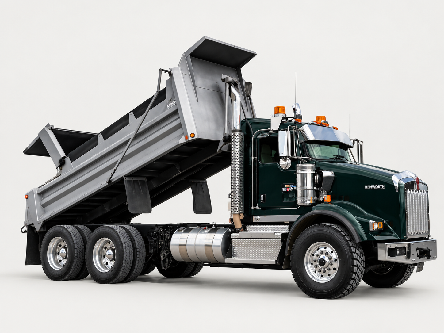 Coleman dump truck with raised silver dump body